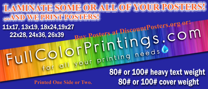 Enhance™ laminated full color posters 