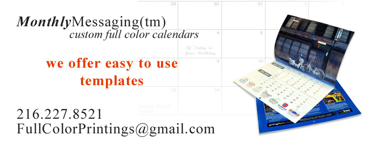 MonthlyMessaging™ full color calendars 
