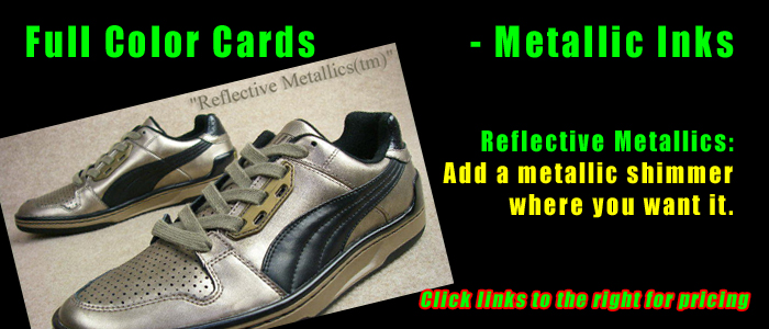 ReflectiveMetallics™ full color club cards 