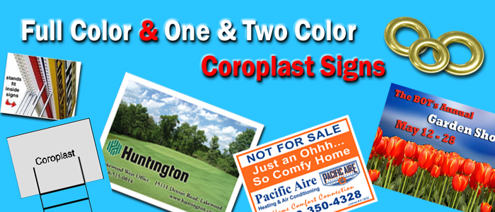 full color coroplast signs 
