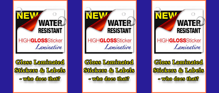 full color enhance gloss laminated stickers 