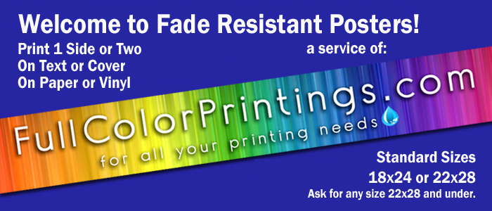 full color fade resistant posters 