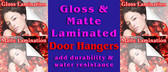 full color laminated door hangers 